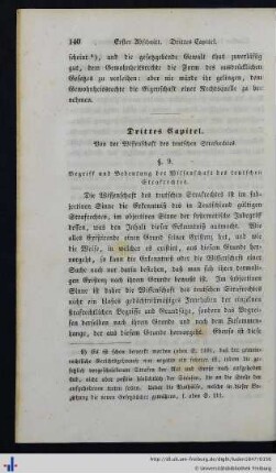 3. Von der Wissenschaft des teutschen Strafrechtes.