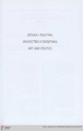 Sztuka i polityka