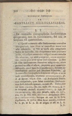 Membrvm Tertivm De Contractv Chirographario