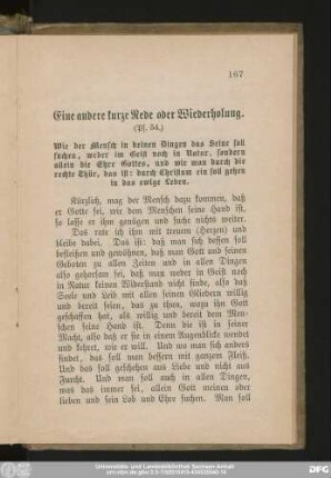 Eine andere kurze Rede oder Wiederholung. (Ps. 54.)