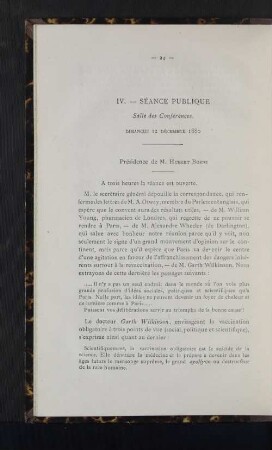 IV. - Séance publique Dimanche 12 Décembre 1880