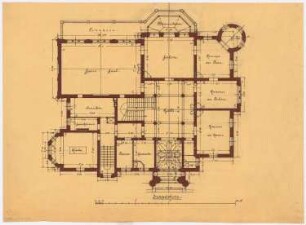 Villa Commerzienrat Becker, Stralsund: Grundriss EG 1:100