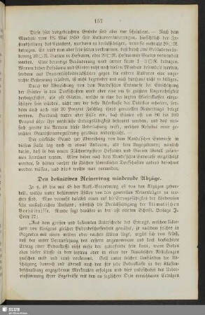 Den definitiven Reinertrag mindernde Abzüge