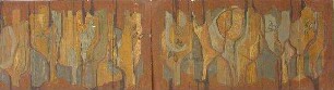 Entwurf Holzintarsie abstrakt-floral / 10 Felder (2-teilig)
