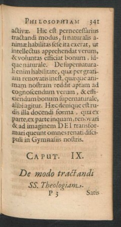 Caput IX. De modo tractandi SS. Theologiam.
