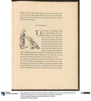 Ruth vor Boas mit Initiale U. Blatt 5 (S.15) aus: Das Buch Ruth