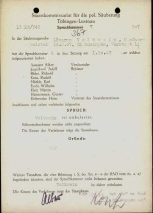 Volkwein, Lazarus