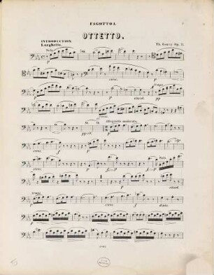 Ottetto pour flûte, hautbois, 2 clarinettes, 2 cors et 2 bassons : op. 71