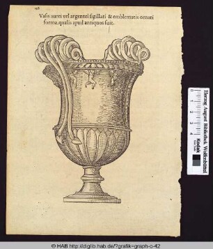 Vasis aurei vel argentei sigillati & emblematis ornati forma, qualis apud antiquos fuit