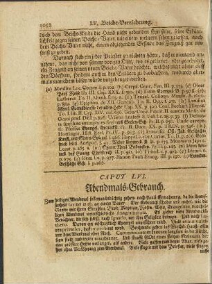 Caput LVI. Abendmals-Gebrauch