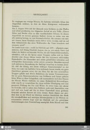Kriegsjahre