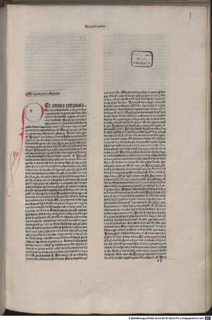 Lectura super prima et secunda parte Infortiati, 2