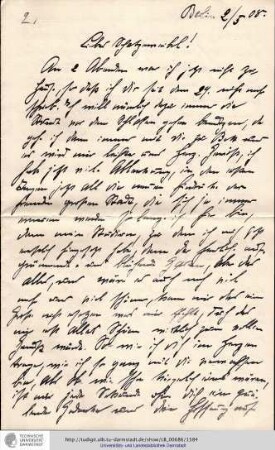 Brief vom 02.05.1908