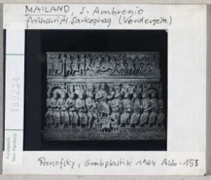 Mailand, S. Ambrogio: frühchristlicher Sarkophag (Vorderseite)