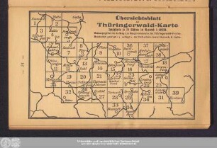 Übersichtsblatt zur Thüringerwald-Karte