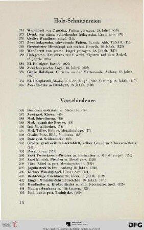 Holz-Schnitzereien (Nr. 374-385)