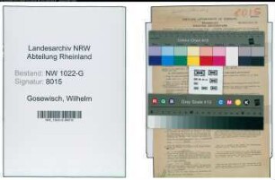 Entnazifizierung Wilhelm Gosewisch , geb. 15.04.1903 (Lehrer)