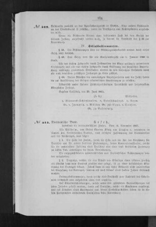 Gesetz, betreffend die vertragsmäßigen Zinsen. Vom 14. November 1867.