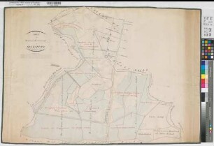 Senden (Senden) Vermessung der Huckesburg/Huxburg 1830 1 : 2500 68 x 98 kol. Zeichnung von Manger, Geometer KSM Nr. 377