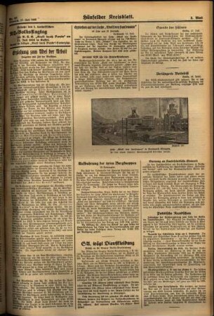 Zweite Ausgabe vom Mittwoch, den 17. Juli 1935.