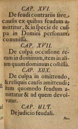 Wilhelmi Ludwell Jurisc. Et Professoris Norici Synopsis Juris Feudalis : Cum indice triplici