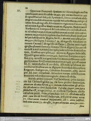 Quartum Temporis spatium in Chronologia nostra constituunt anni illi celebres 430 ...