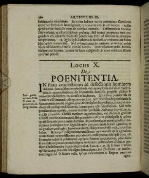 Locus X. De Poenitentia