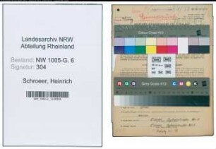 Entnazifizierung Heinrich Schroeer , geb. 12.02.1886 (Techniker)