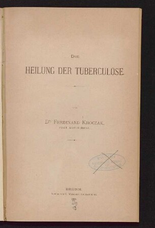 Die Heilung der Tuberculose