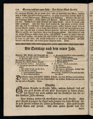 138-140, Inhalt; Eingang; Evangelium