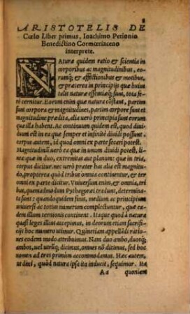 Aristotelis De Coelo : libri Qvatvor