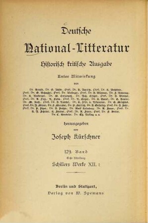 Schillers Werke, 12,1. Kleinere philosophische Schriften