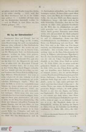 Wo lag der Schreckenstein?