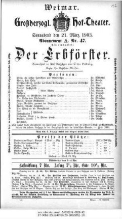 Der Erbförster