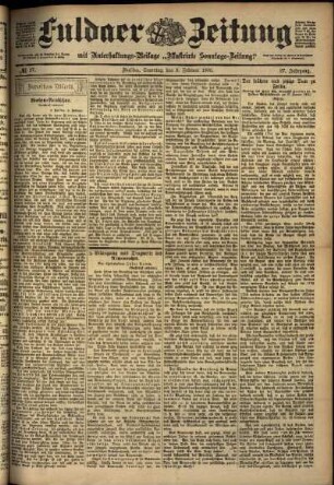 Zweite Ausgabe vom Samstag, den 03. Februar 1900.