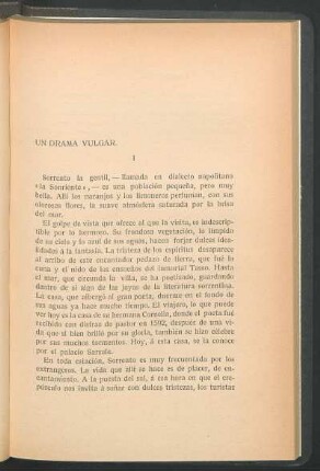 Un drama vulgar.