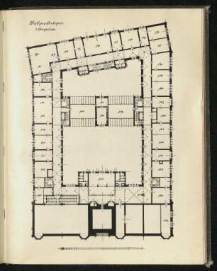 Rathaus Stuttgart. 3. Obergeschoss. Grundriss