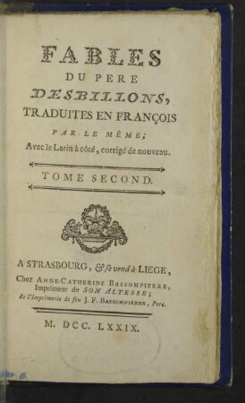 2: Tome Second : Traduites En François Par Le Même; Avec le Latin à côté, corrigé de nouveau
