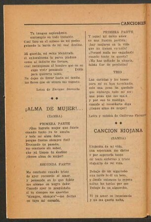 ¡Alma de mujer!... : (Zamba)
