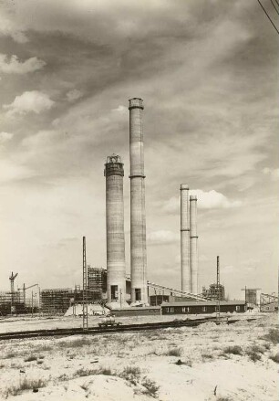 Lübbenau, Großkraftwerk im Bau