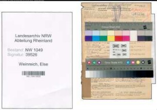 Entnazifizierung Else Weinreich , geb. 07.03.1906 (Dentistin)