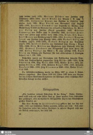 Kriegszeiten