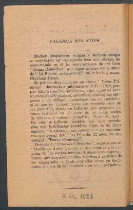 Palabras del autor
