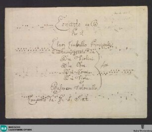 Concertos - Don Mus.Ms. 1815|1 : cemb, orch; B|b