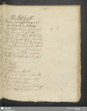 VII. Abschnitt. Von der Veranstaltung und dem Betriebe der Grubenbaue
