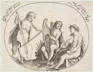 Musizierende Musen oder Nymphen