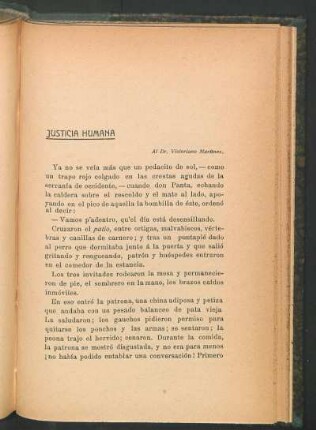 Justicia humana : Al Dr. Victoriano Martínez