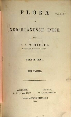 Flora van Nederlandsch Indië. 1,1,1