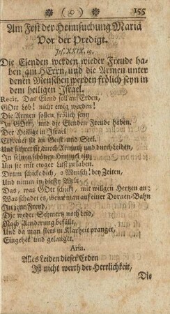 Am Fest der Heimsuchung Mariae.