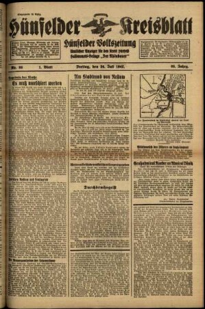 Erste Ausgabe vom Freitag, den 24. Juli 1942.